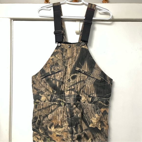 VTG CAMO OVERALLS REAL TREE CAMOUFLAGE HUNTING OUTDOOR AOP PANTS CARGO MOSSY OAK - Picture 4 of 13